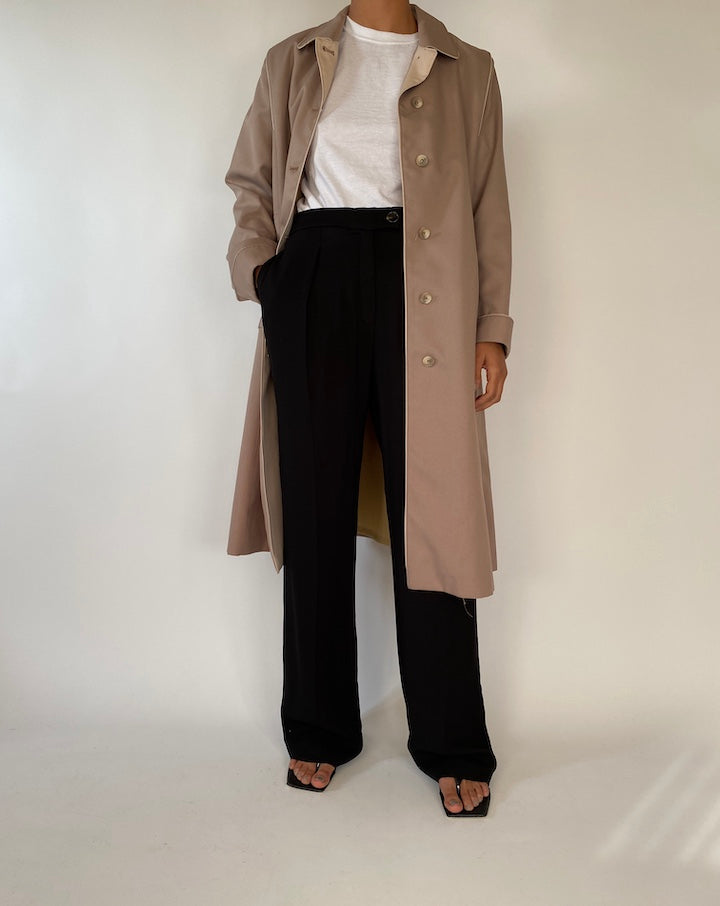 VINTAGE LONG BEIGE COAT 2349