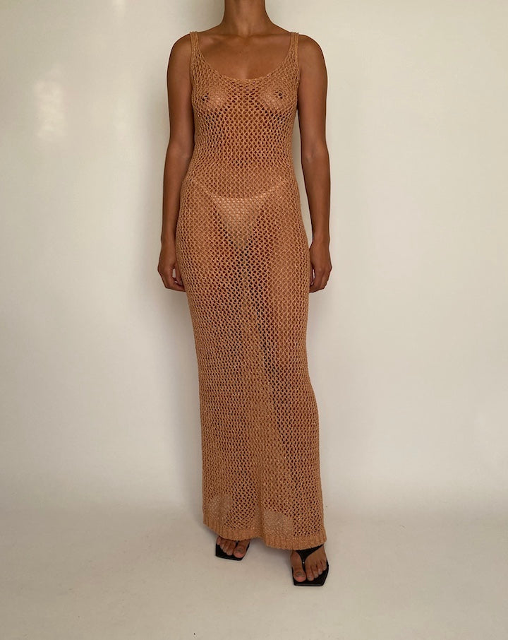 VINTAGE KNITTED LONG DRESS 2372