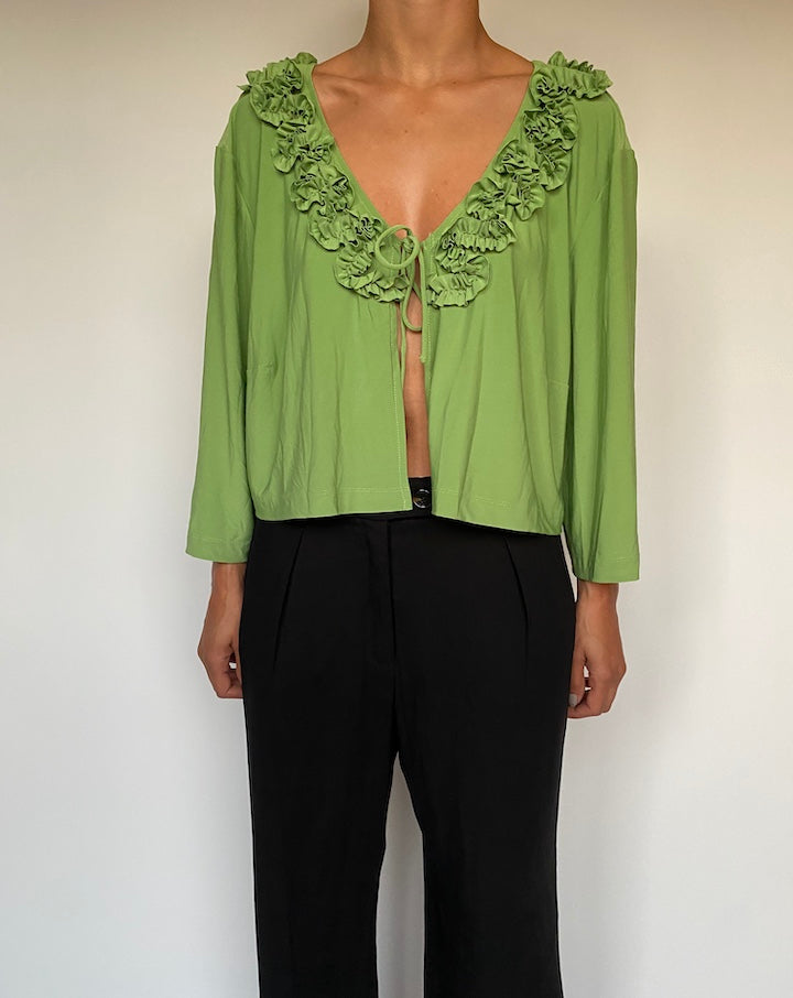 VINTAGE GREEN CARDIGAN 2391