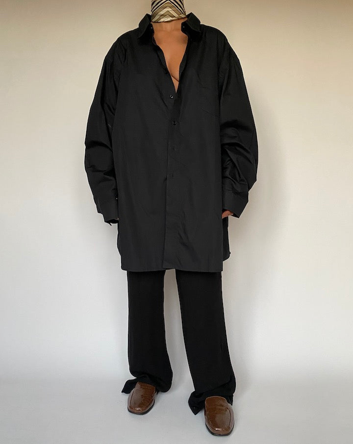 VINTAGE OVERSIZED BLACK SHIRT 2395