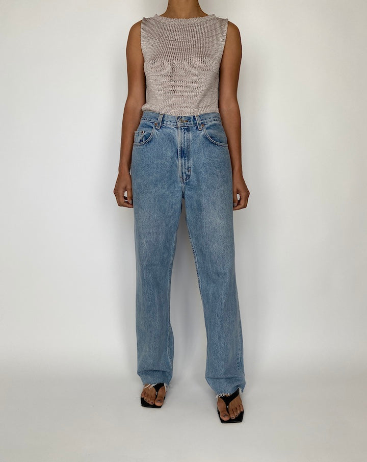 VINTAGE KNITTED BEIGE TOP 2420