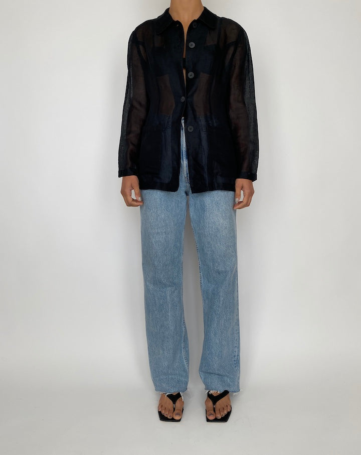 VINTAGE SHEER BLACK TOP 2427