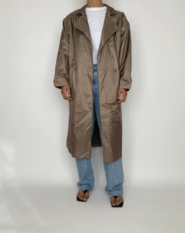 VINTAGE OVERSIZED BEIGE LONG COAT 2440