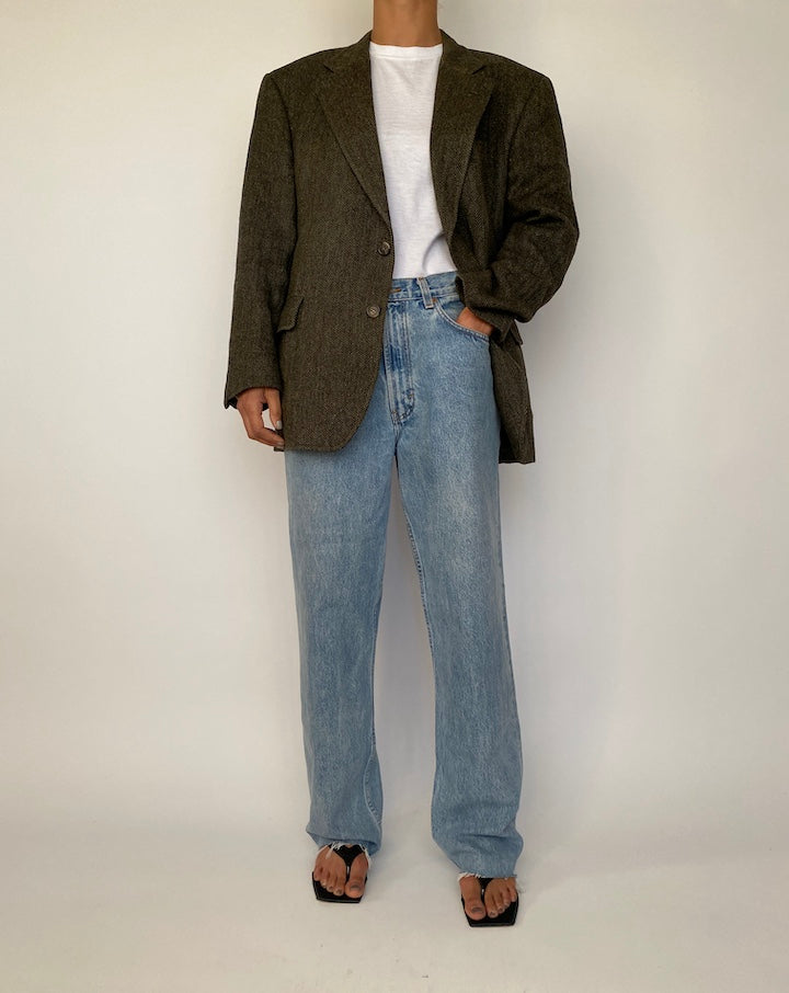 VINTAGE FISHBONE BLAZER 2497