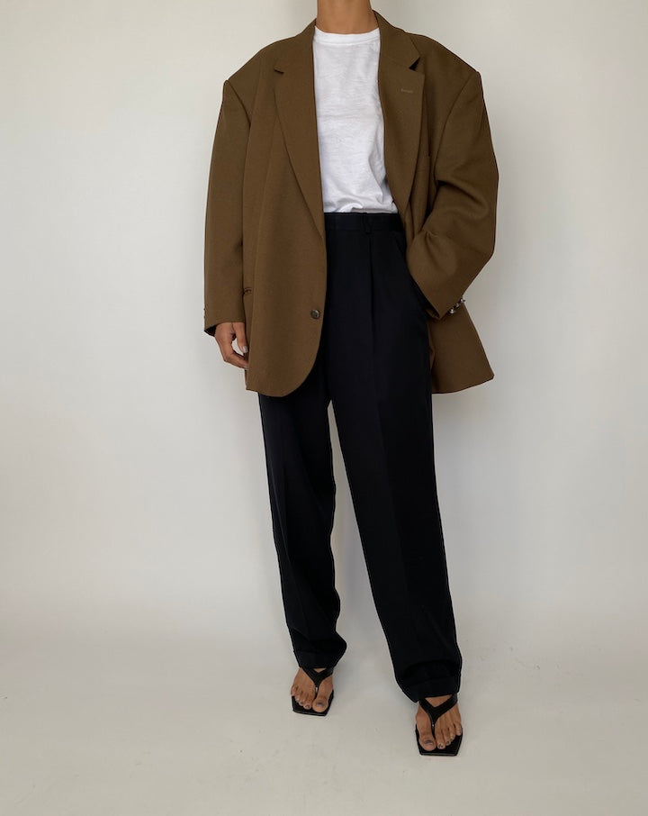VINTAGE OVERSIZED BROWN BLAZER 2519