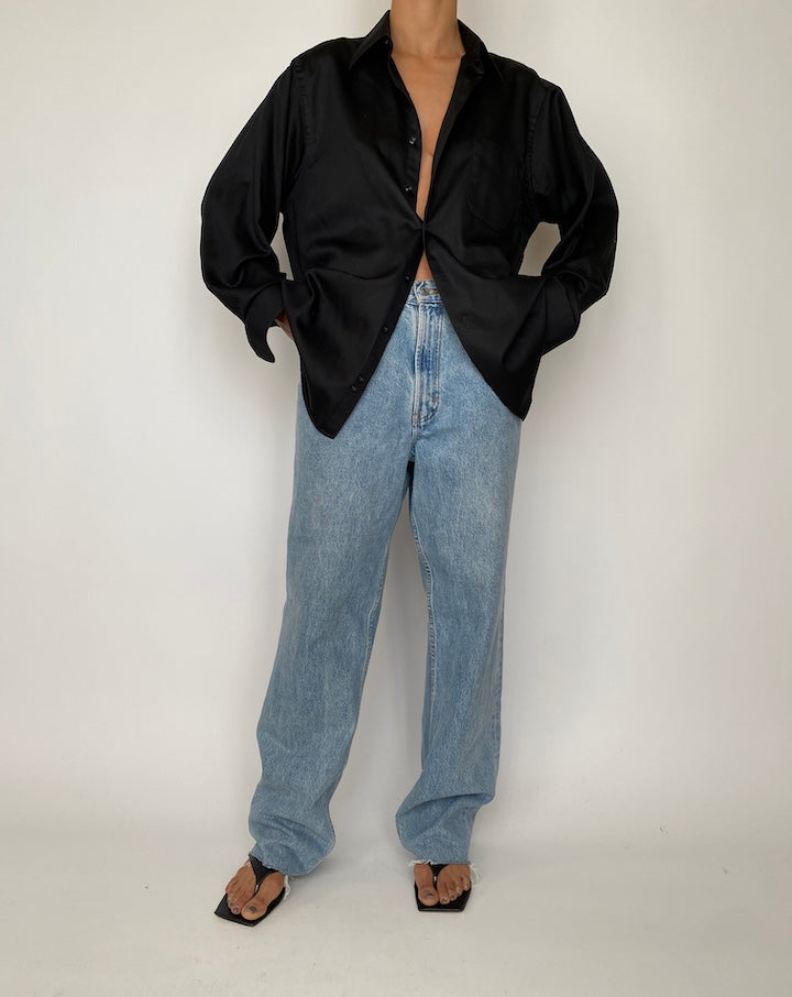 VINTAGE OVERSIZED BLACK SHIRT 2522