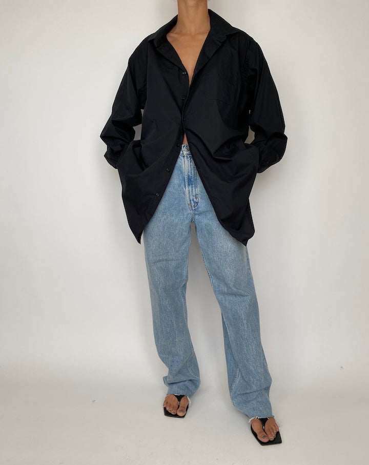 VINTAGE OVERSIZED BLACK SHIRT 2533