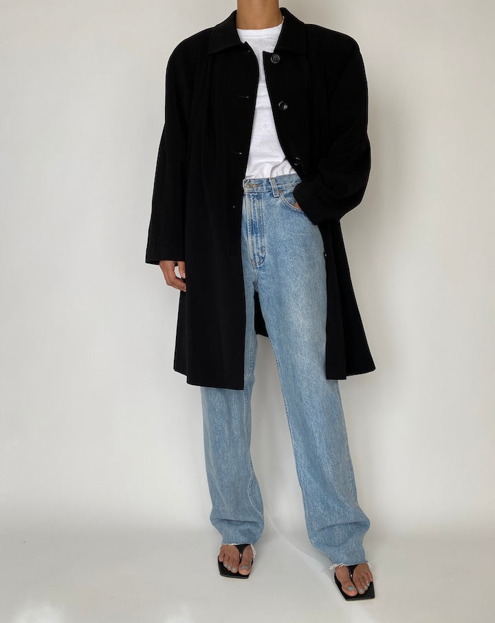 VINTAGE BLACK LONG COAT 2539