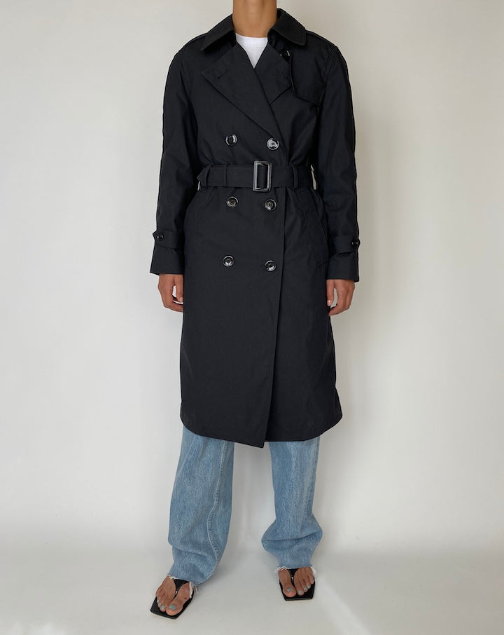 VINTAGE DARK TRENCH COAT 2548