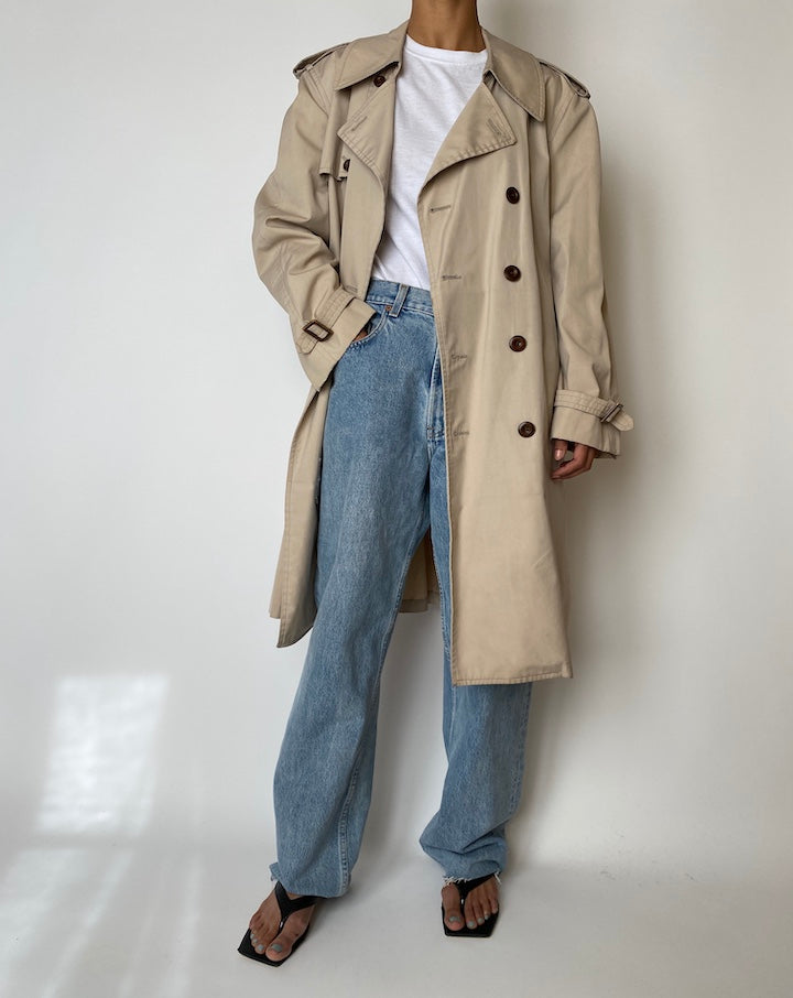 VINTAGE LIGHT BEIGE TRENCH COAT 2560