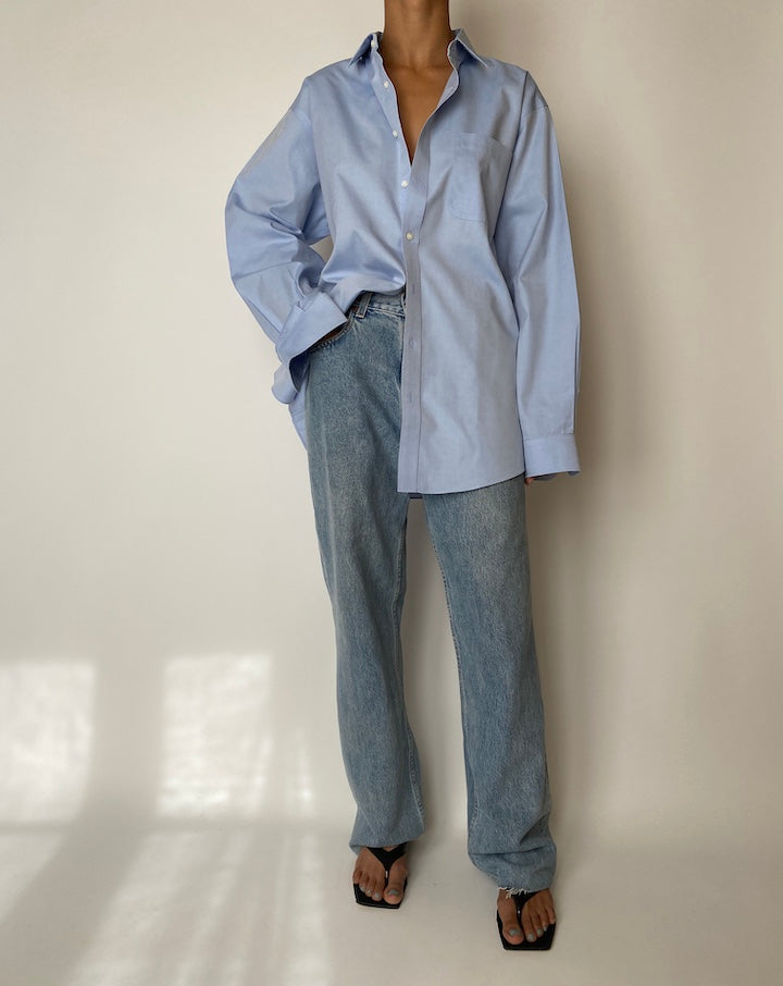 VINTAGE OVERSIZED LIGHT BLUE SHIRT 2571