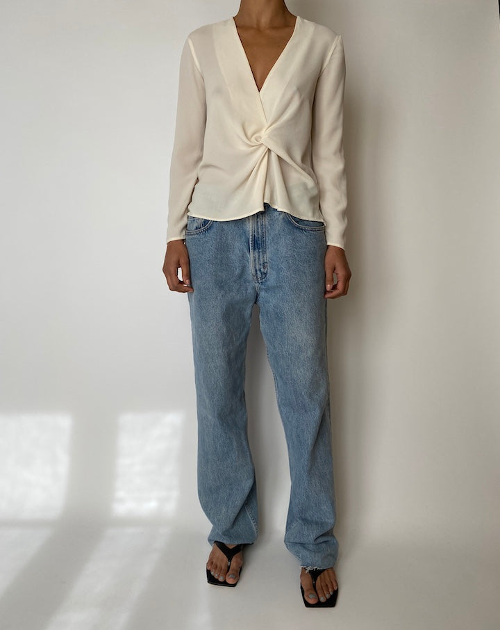 VINTAGE CREAM LONG SLEEVE TOP 2577