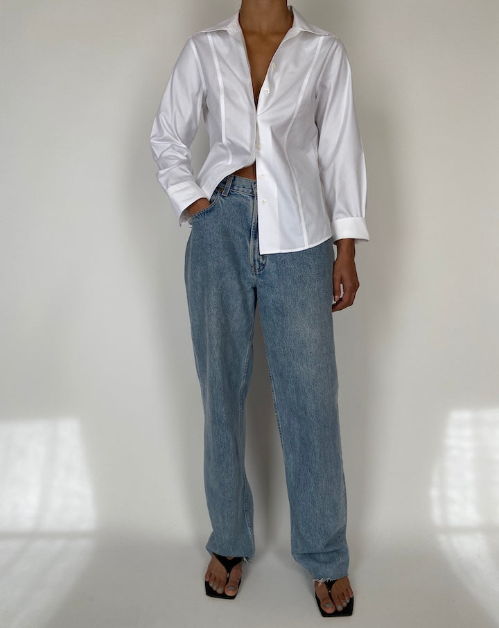 VINTAGE WHITE COTTON SHIRT 2581