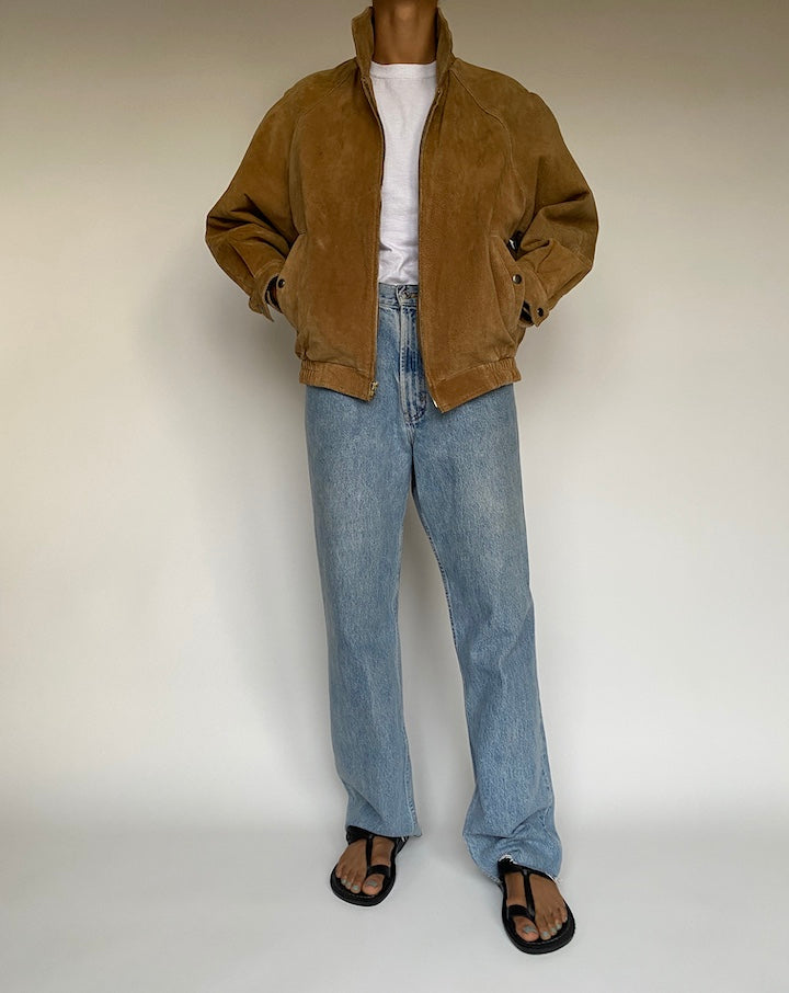 HONEY BROWN SUEDE LEATHER JACKET 2600