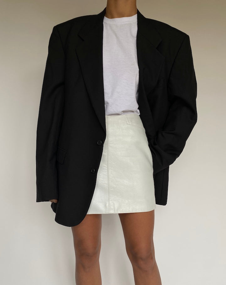 VINTAGE BLACK OVERSIZED SINGLE BREASTED BLAZER 2630