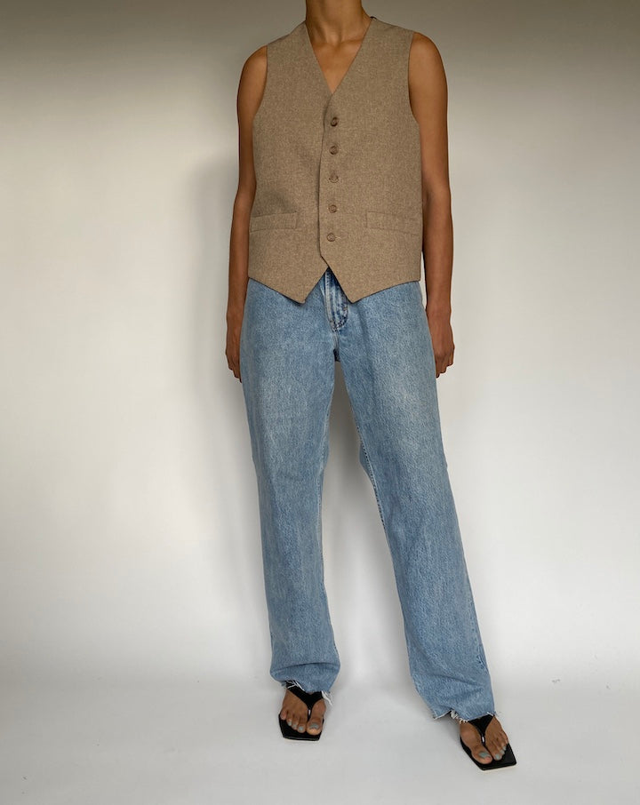 VINTAGE BEIGE LEVIS VEST 2643
