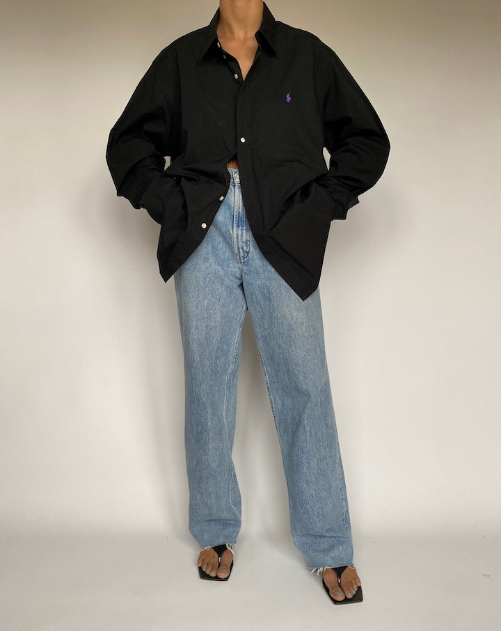 VINTAGE BLACK RALPH LAUREN OVERSIZED SHIRT 2647