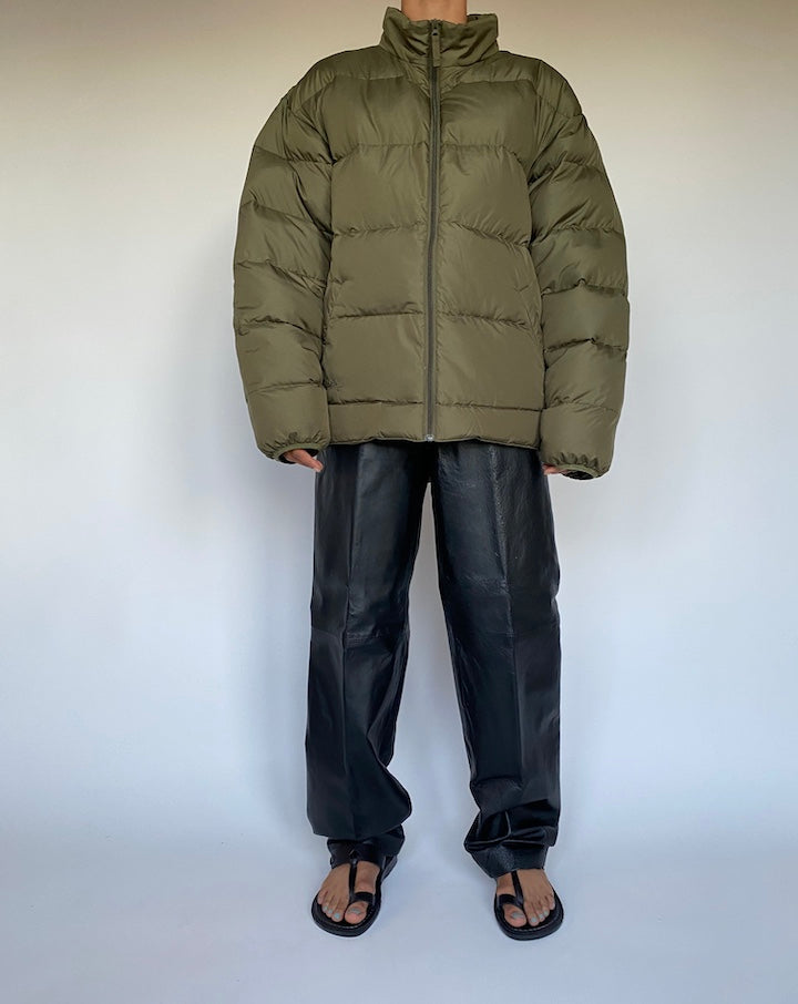 VINTAGE GREEN PUFFER JACKET 2648