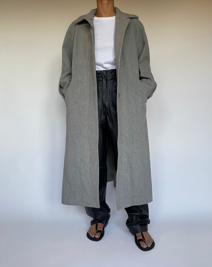 VINTAGE GREY LONG COAT 2651