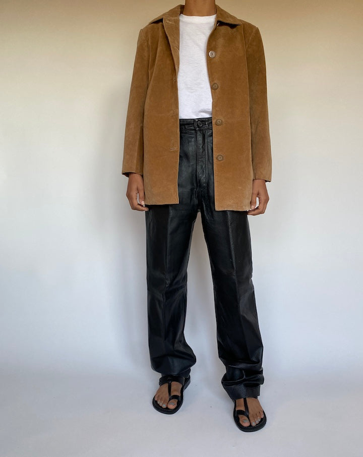 BROWN SUEDE LEATHER JACKET 2654