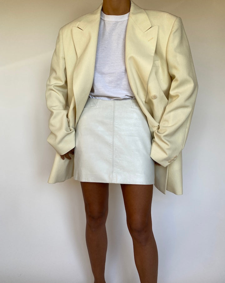 VINTAGE OVERSIZED CREAM BLAZER 2674