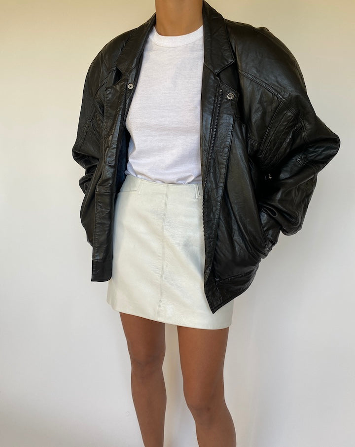 VINTAGE BLACK LEATHER JACKET 2684