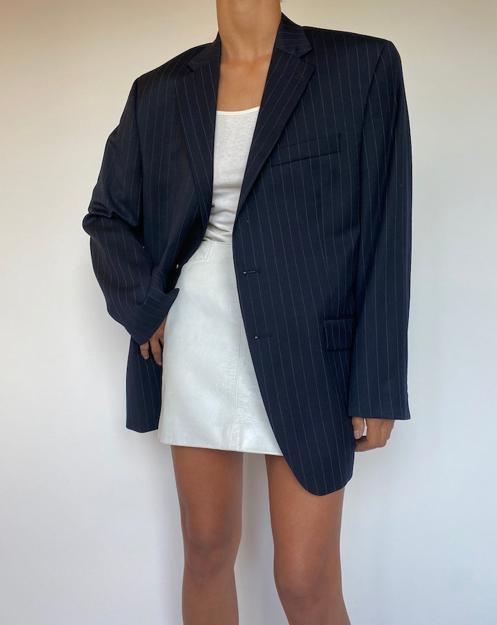 VINTAGE NAVY PINSTRIPED BLAZER 2692