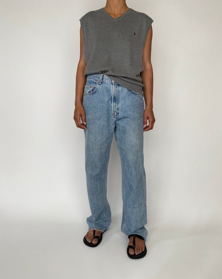 VINTAGE RALPH LAUREN GREY VEST 2706