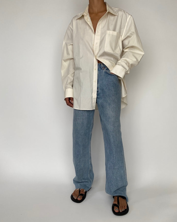 VINTAGE CREAM OVERSIZED SHIRT 2711