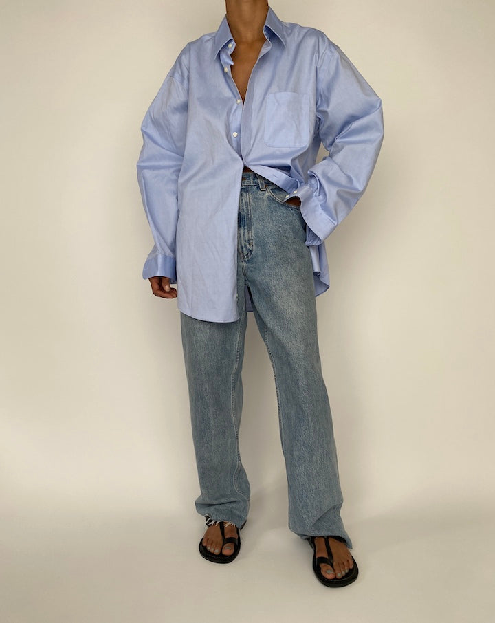 VINTAGE LIGHT BLUE OVERSIZED SHIRT 2712