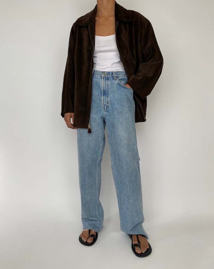 VINTAGE BROWN SUEDE LEATHER JACKET 2721