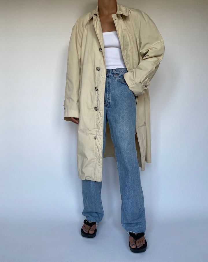 VINTAGE LIGHT BEIGE LONG COAT 2769