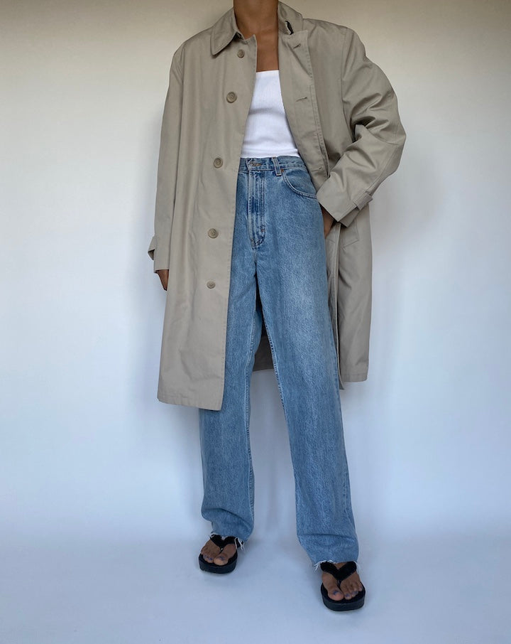 VINTAGE OVERSIZED LIGHT BEIGE COAT 2771