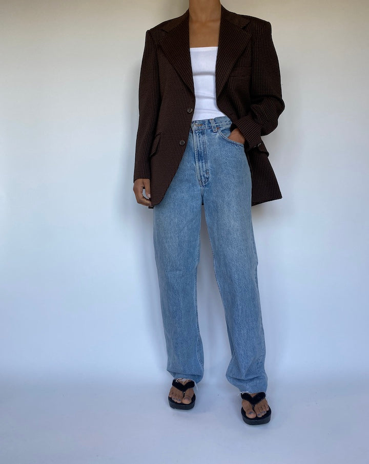 VINTAGE BROWN BLAZER 2789