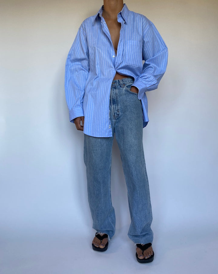 VINTAGE OVERSIZED BLUE SHIRT 2792