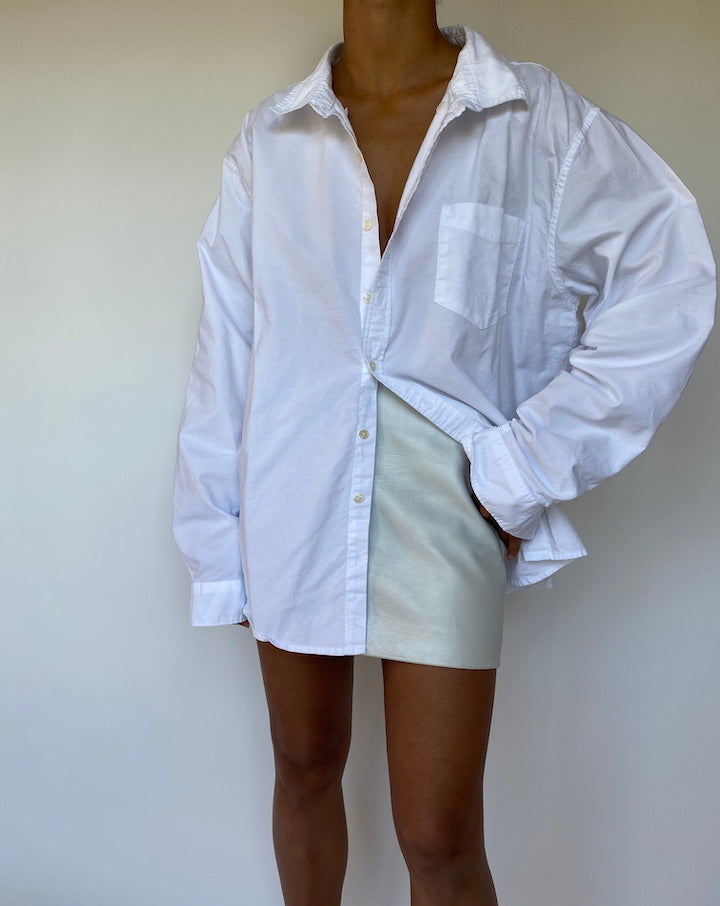 VINTAGE WHITE BUTTON DOWN LONG SLEEVE SHIRT 2810
