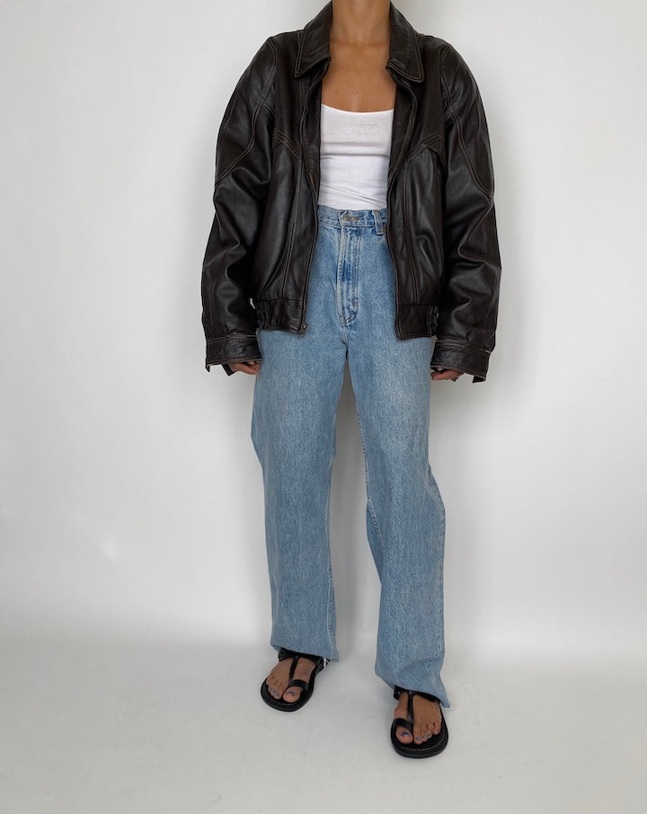 VINTAGE BOXY LEATHER JACKET 2855