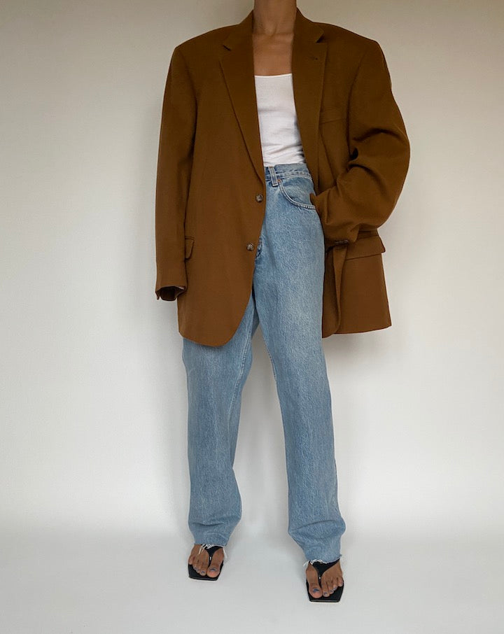 VINTAGE BROWN CAMEL HAIR BLAZER 2873