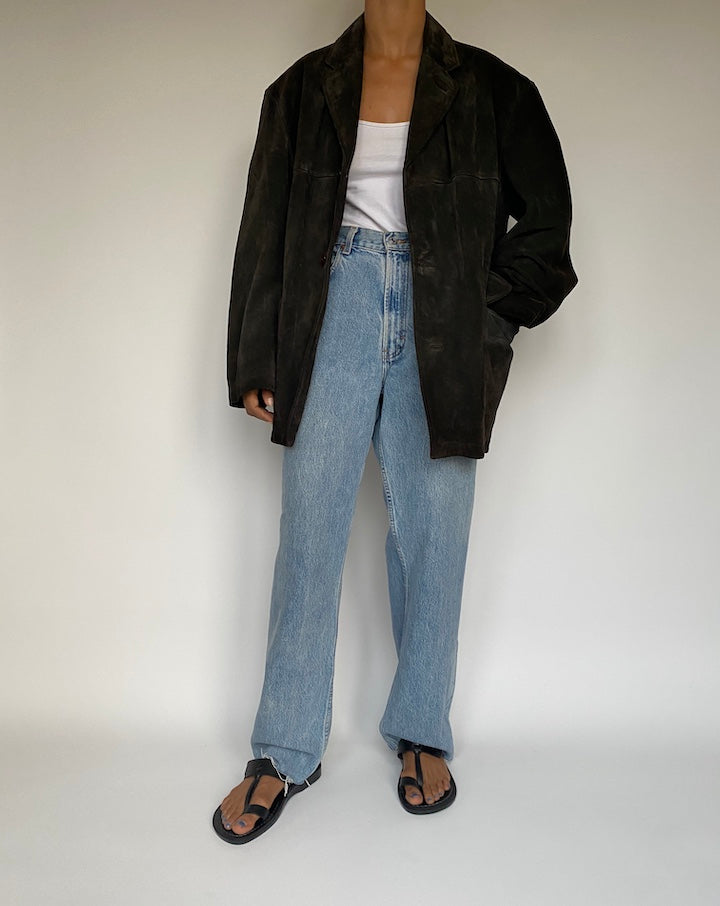 VINTAGE BROWN SUEDE LEATHER JACKET 2883