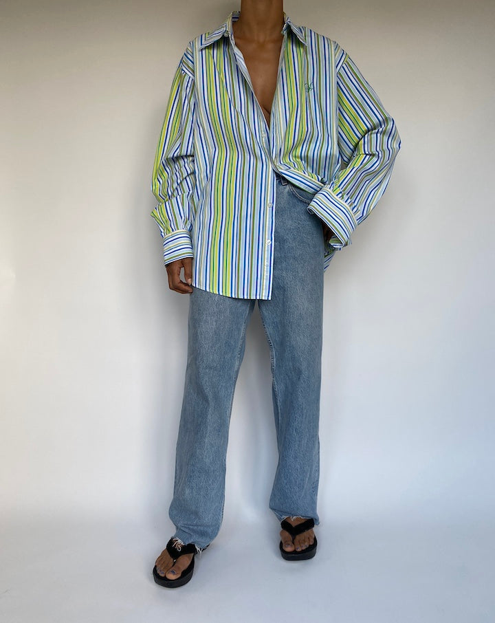 VINTAGE OVERSIZED STRIPED SHIRT 2898