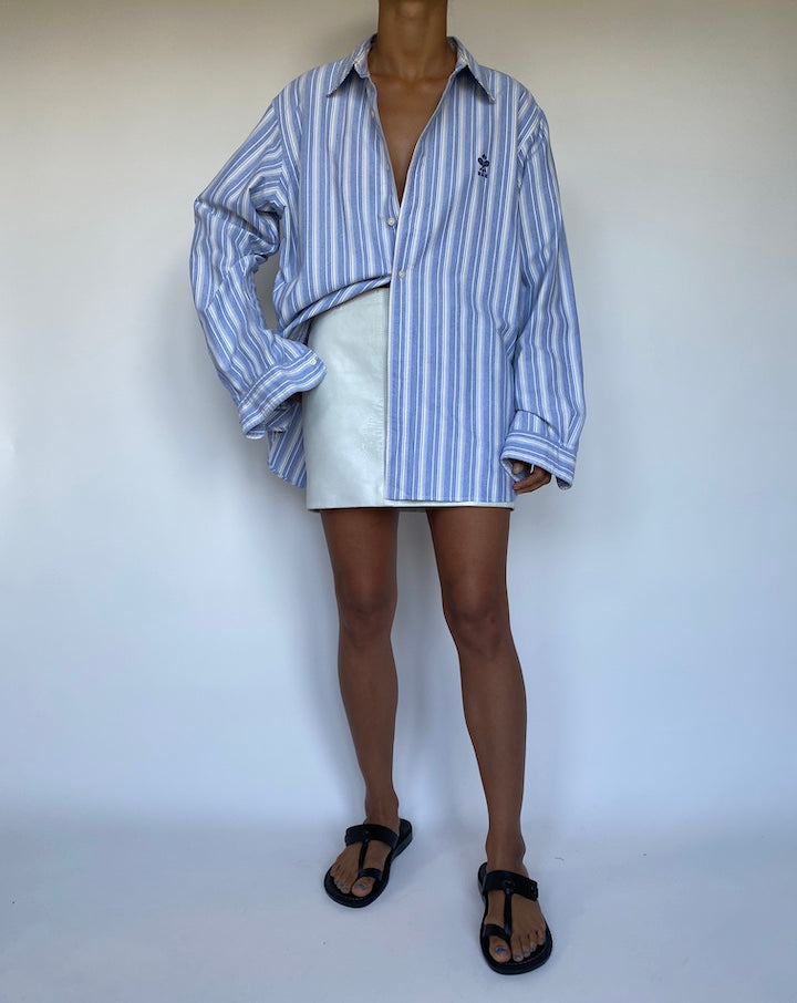 VINTAGE LIGHT BLUE STRIPED SHIRT 2905