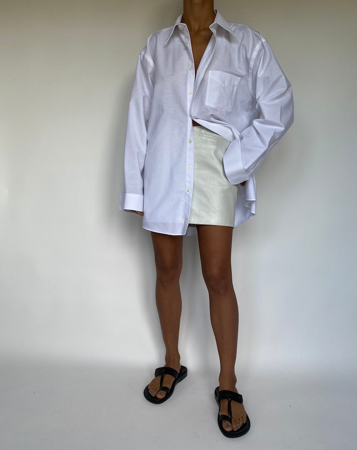 VINTAGE WHITE OVERSIZED SHIRT 2908