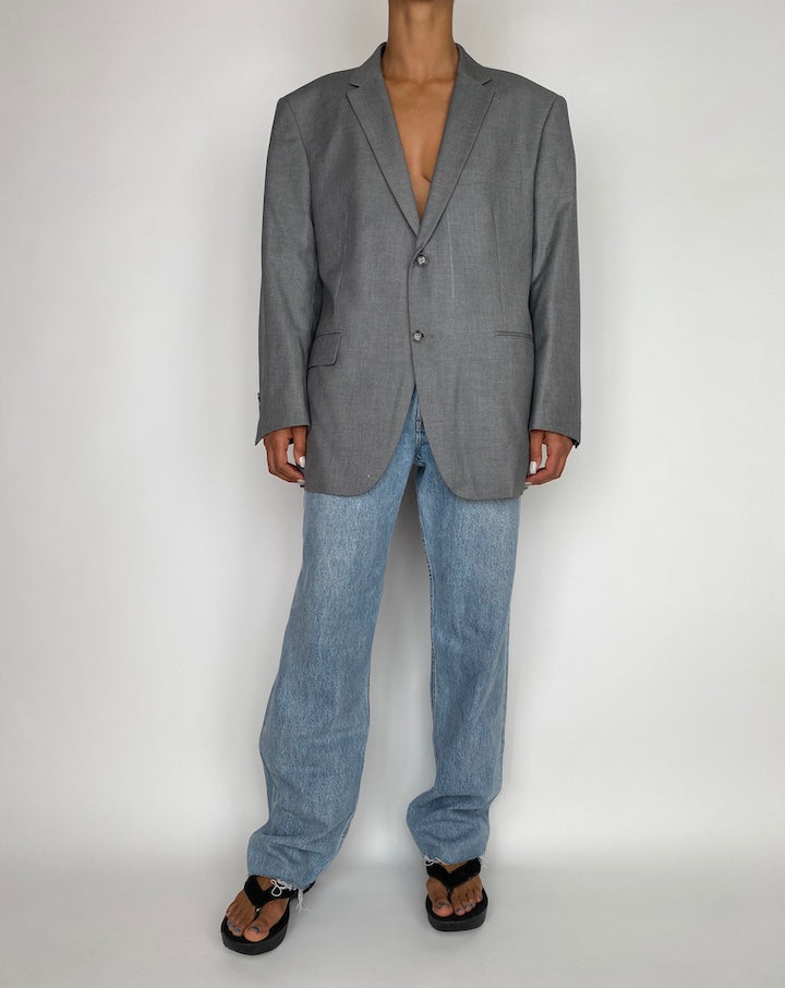 VINTAGE OVERSIZED GREY BLAZER 2919