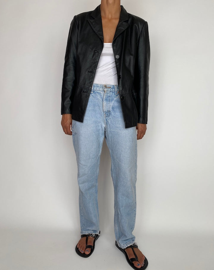 VINTAGE BLACK LEATHER JACKET 2948