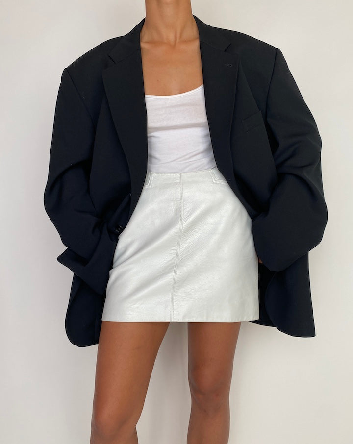 VINTAGE BLACK WOOL BLAZER 3013