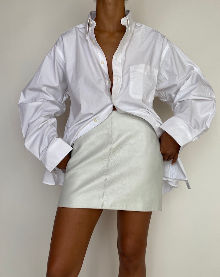 VINTAGE WHITE BUTTON DOWN LONG SLEEVE SHIRT 3014