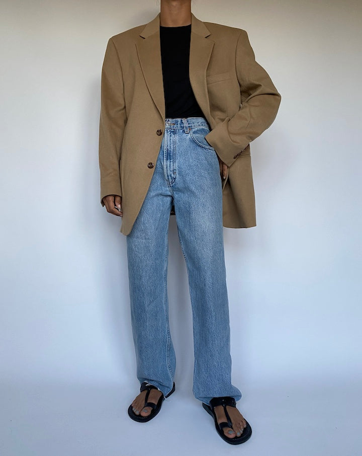 VINTAGE BEIGE CASHMERE BLAZER 3021