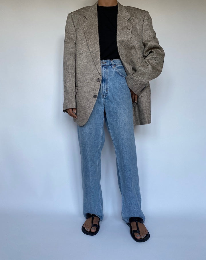 VINTAGE OVERSIZED SILK BLAZER 3026