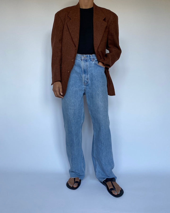 VINTAGE SINGLE BREASTED WOOL BLAZER 3035