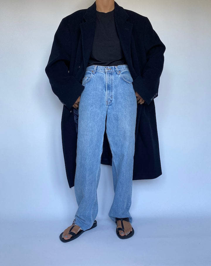 VINTAGE OVERSIZED NAVY RALPH LAUREN COAT 3046